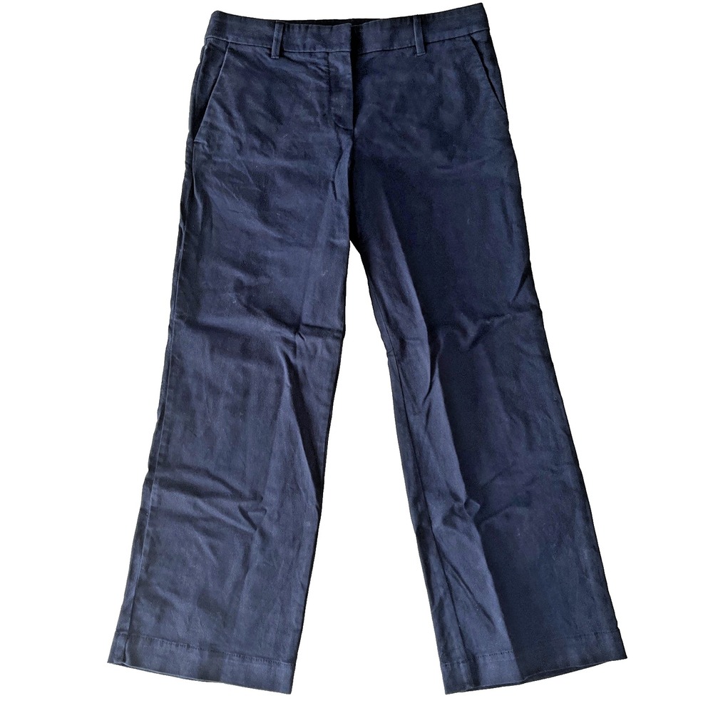 Ann Taylor Devin Fit Size 4 Navy Blue Pants Ankle Length Office Career Work